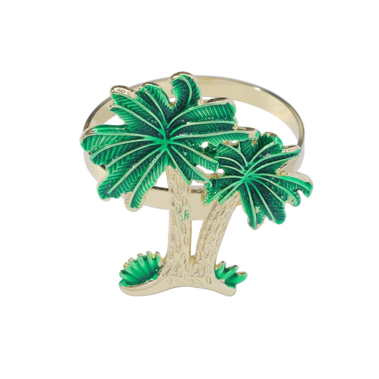 2 PCS Western Restaurant Coconut Tree Metal  Napkin Ring(Z1074)