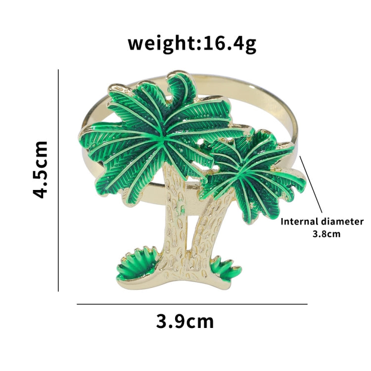 2 PCS Western Restaurant Coconut Tree Metal  Napkin Ring(Z1074)