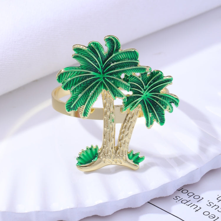 2 PCS Western Restaurant Coconut Tree Metal  Napkin Ring(Z1074)