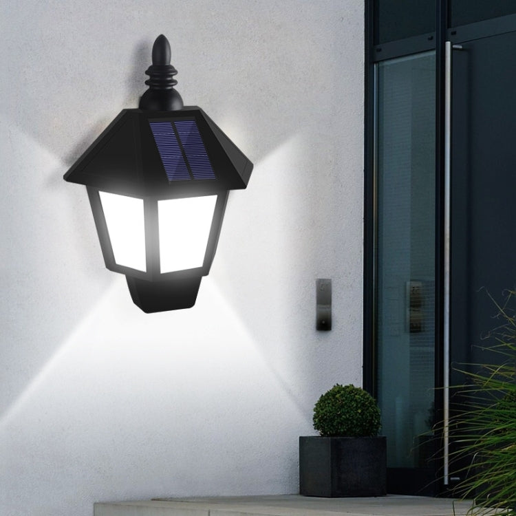 Solar Hexagon Wall Light Waterproof Smart Sensor Balcony Light,Style: Human Body Induction