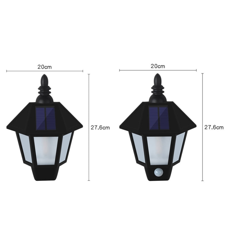 Solar Hexagon Wall Light Waterproof Smart Sensor Balcony Light,Style: Human Body Induction