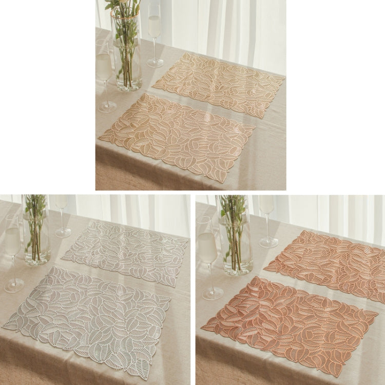 6 PCS Hollow PVC Table Top Durable Insulated Placemat