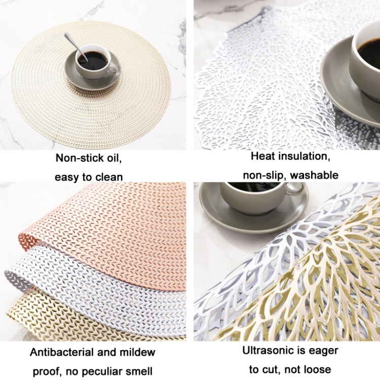 6 PCS Hollow PVC Table Top Durable Insulated Placemat