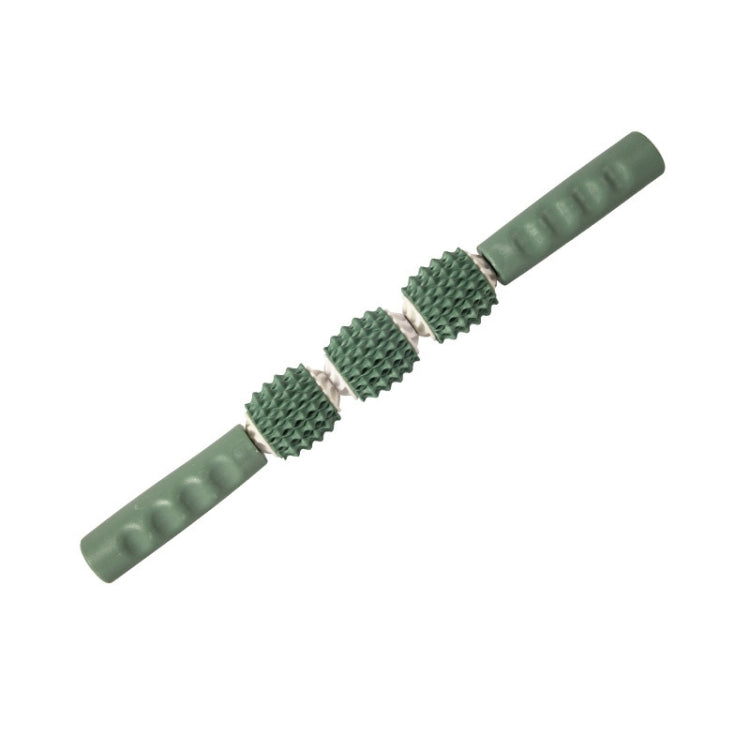 Three-ball Mace Three-wheeled Hand-held Yoga Massage Stick