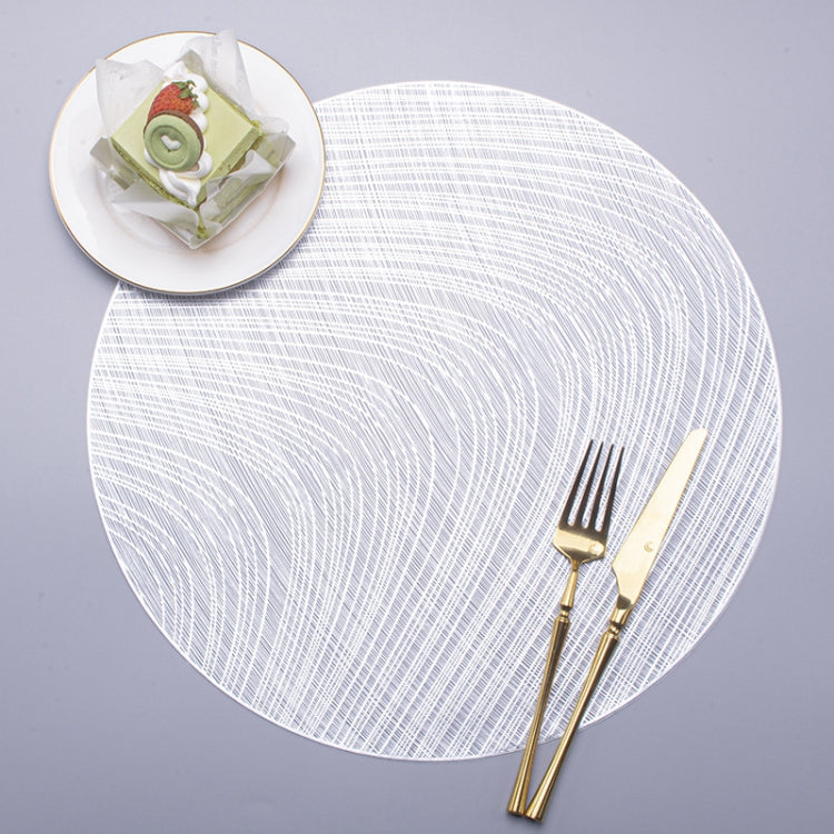 6 PCS Hollow Bronzing PVC Heat Insulation Table Mat