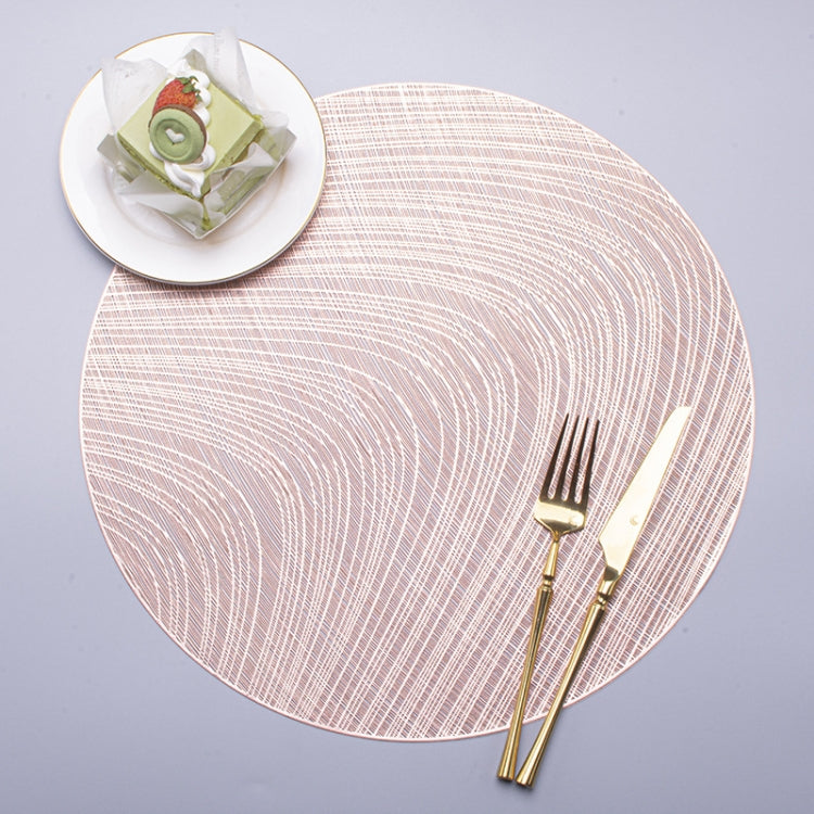 6 PCS Hollow Bronzing PVC Heat Insulation Table Mat