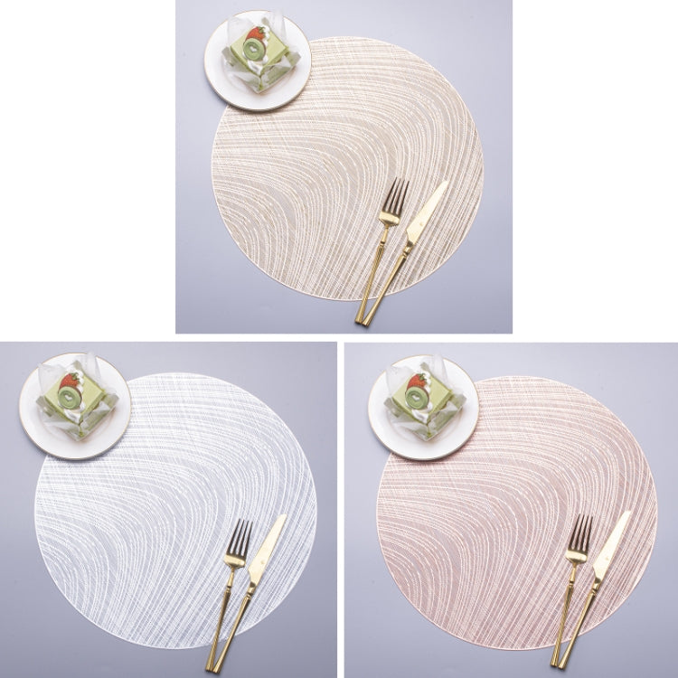 6 PCS Hollow Bronzing PVC Heat Insulation Table Mat