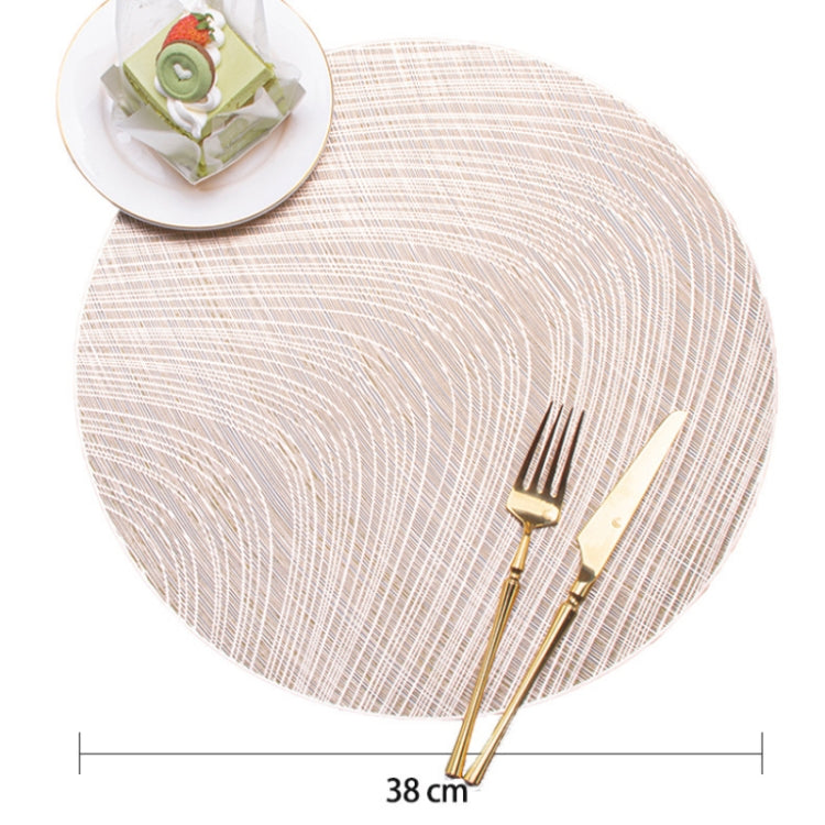 6 PCS Hollow Bronzing PVC Heat Insulation Table Mat