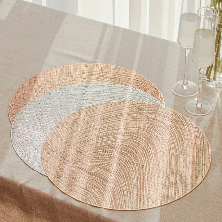 6 PCS Hollow Bronzing PVC Heat Insulation Table Mat