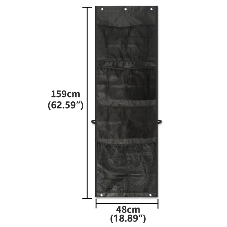 Door Storage Bag Large Capacity Plush Toy Storage Bag, Size: 159x48cm(Black)