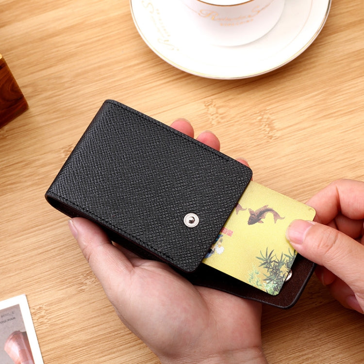 Organ Card Holder Large-capacity Card Sleeve For Men And Women, Color: Vertical Coffee