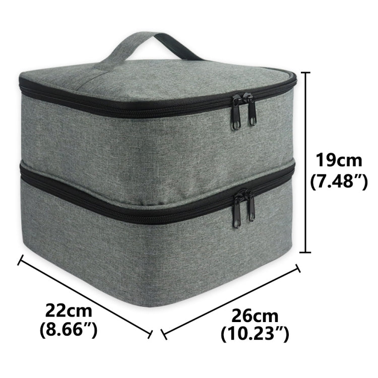 Nail Polish Storage Bag Portable Essential Oil Lipstick Organizer(Grey)