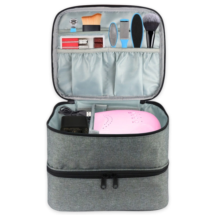 Nail Polish Storage Bag Portable Essential Oil Lipstick Organizer(Grey)