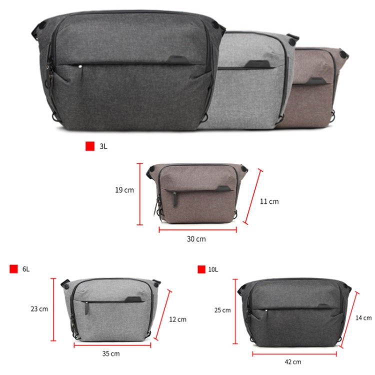 Portable Waterproof Photography SLR Camera Messenger Bag, Color: 3L Dark Gray