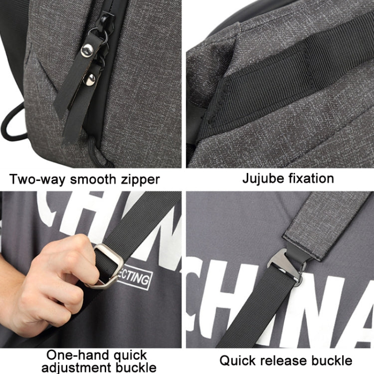 Portable Waterproof Photography SLR Camera Messenger Bag, Color: 3L Light Gray