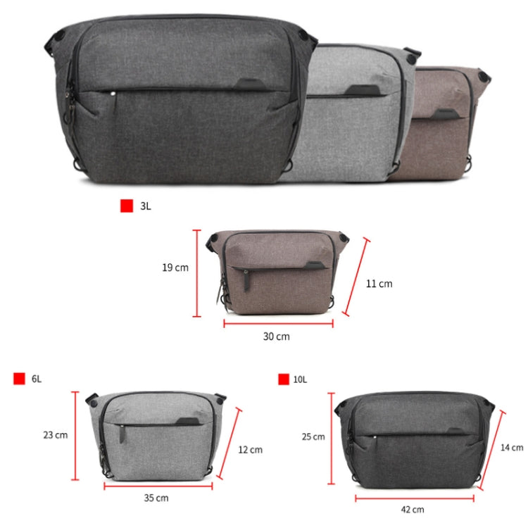 Portable Waterproof Photography SLR Camera Messenger Bag, Color: 6L Coffee Brown