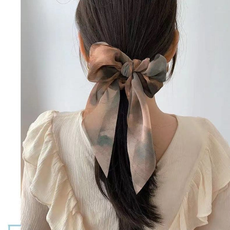3 PCS Ink Painting Dyed Temperament Hair Rope Vintage Hair Accessories
