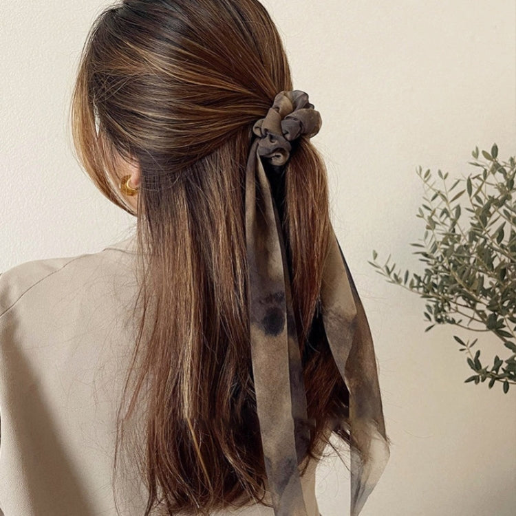 3 PCS Ink Painting Dyed Temperament Hair Rope Vintage Hair Accessories