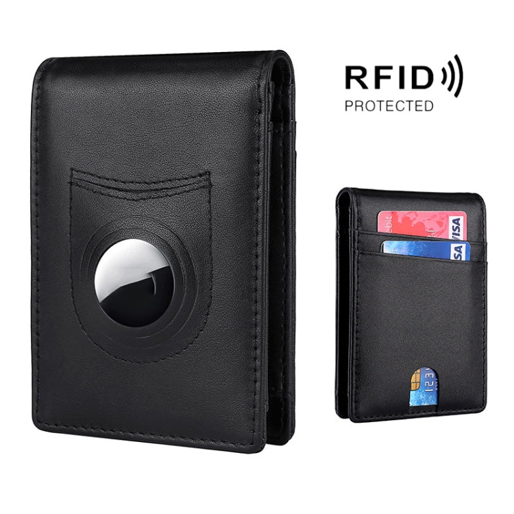 Tracker RFID Card Holder Leather Men Wallet for AirTag