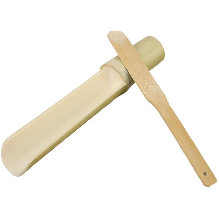 Shrimp Slip Spoon Bamboo Tube Hot Pot Restaurant Plate, Size: 4.5x25x16.8cm+Bamboo Slice