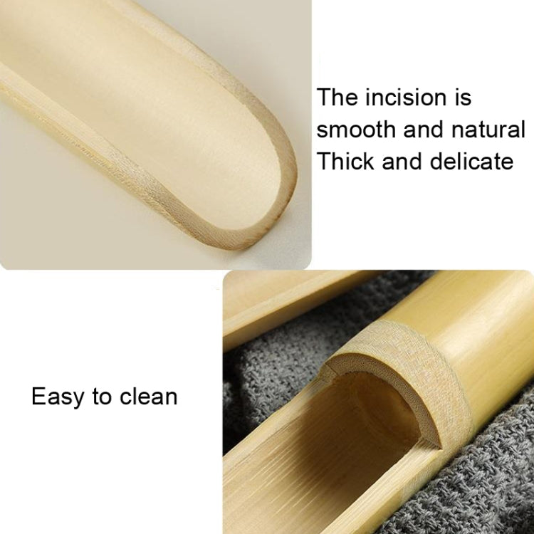 Shrimp Slip Spoon Bamboo Tube Hot Pot Restaurant Plate, Size: 4.5x25x16.8cm+Bamboo Slice