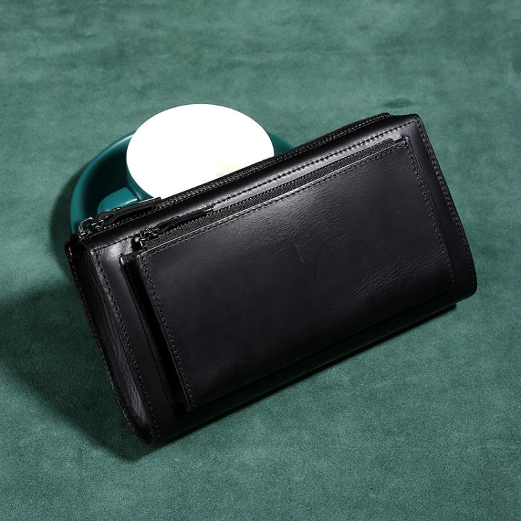 TP-6029  Crazy Horse Leather Men Clutch Large Capacity Mobile Phone Bag Wallet