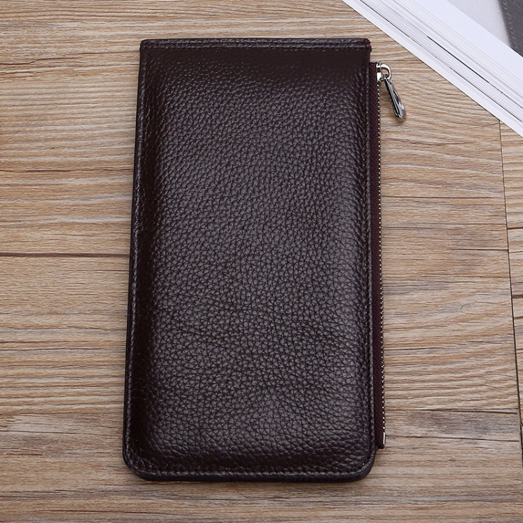 TP-165 First Layer Cowhide RFID Card Holder Long Wallet Multifunctional Mobile Phone Bag