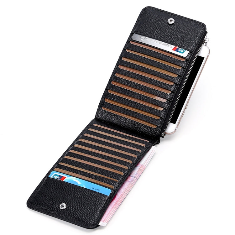 TP-165 First Layer Cowhide RFID Card Holder Long Wallet Multifunctional Mobile Phone Bag
