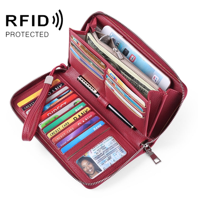 GLQ182 PU Long Type Wallet RFID Large Capacity Clutch Card Holder