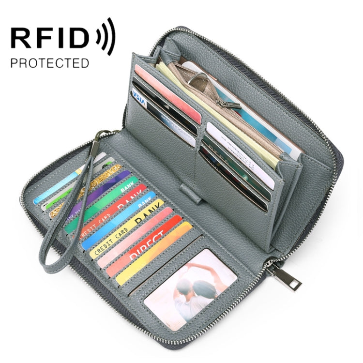 GLQ182 PU Long Type Wallet RFID Large Capacity Clutch Card Holder