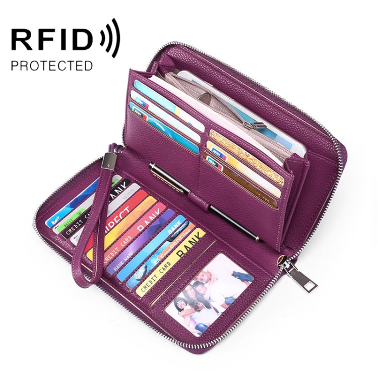 GLQ182 PU Long Type Wallet RFID Large Capacity Clutch Card Holder