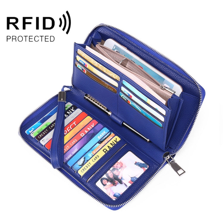 GLQ182 PU Long Type Wallet RFID Large Capacity Clutch Card Holder