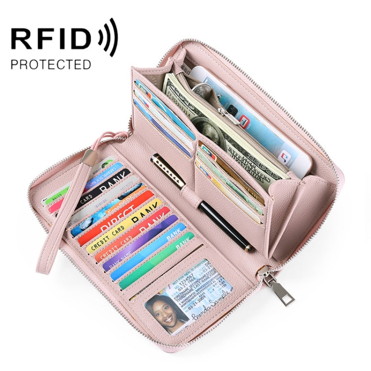 GLQ182 PU Long Type Wallet RFID Large Capacity Clutch Card Holder