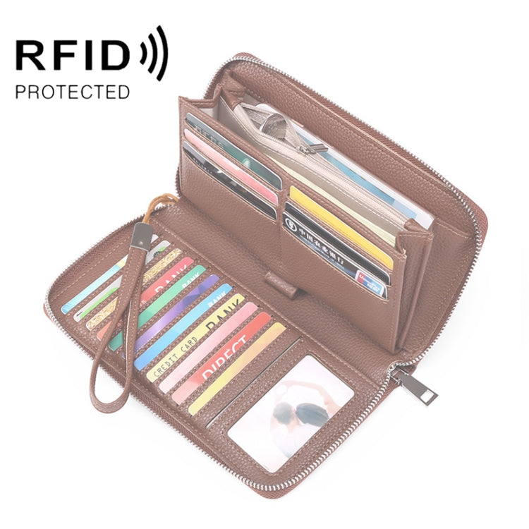 GLQ182 PU Long Type Wallet RFID Large Capacity Clutch Card Holder