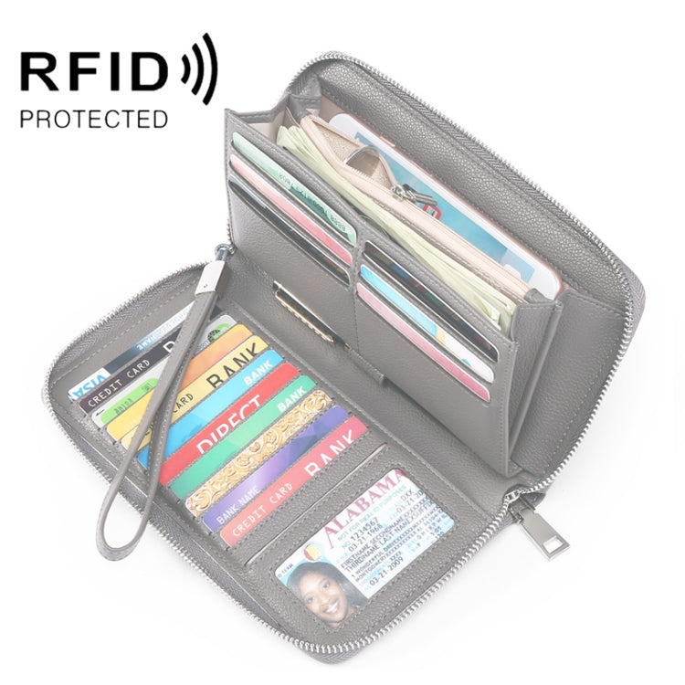 GLQ182 PU Long Type Wallet RFID Large Capacity Clutch Card Holder