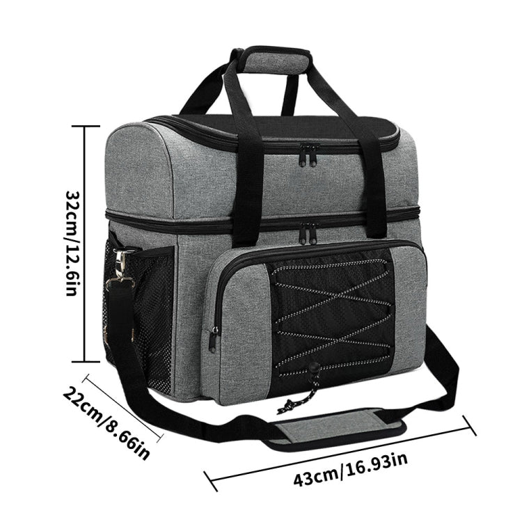 Bowling Tote Bag Portable Travel Sneaker Backpack(Grey)
