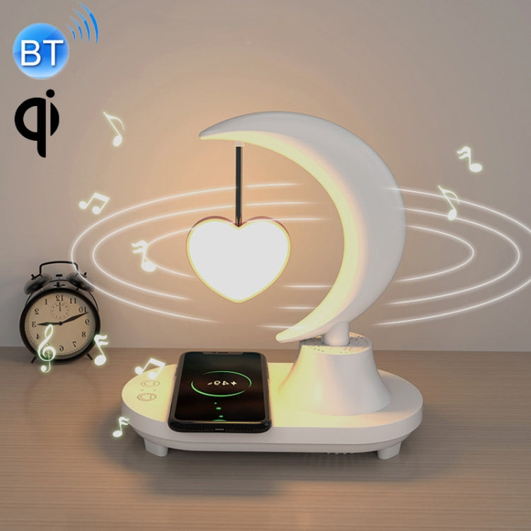 Bluetooth Speakers LED Colorful Atmosphere Night Light, Style: TB-22SCW Love With Wireless Charger