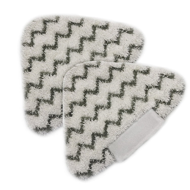 2PCS Steam Mop Triangular Cleaning Cloth For Shark P3 / P5 / P8 / T8(Gray Black)