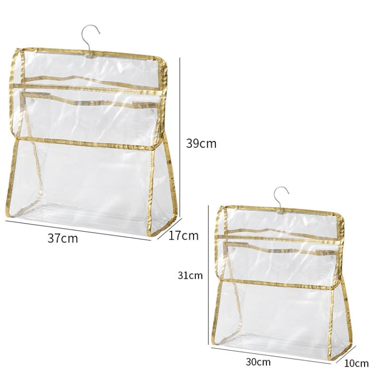 Home Wall Mounted Transparent Underwear Storage Bag, Color: Golden Edge (Large)