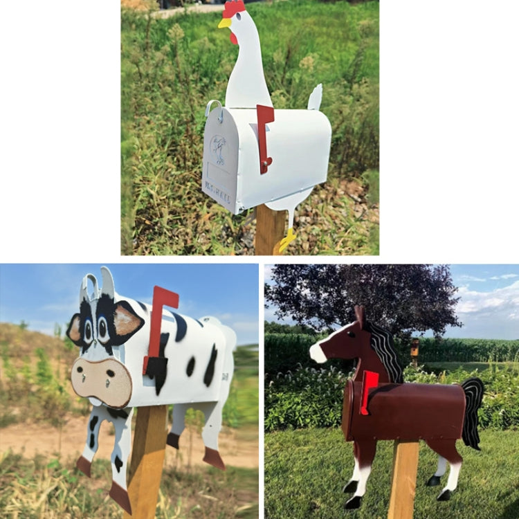 Unique Horse Farm Mailbox Rural Iron Pillar Mailbox