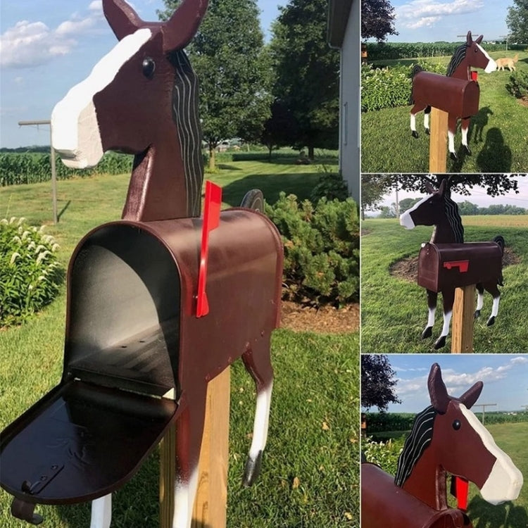 Unique Horse Farm Mailbox Rural Iron Pillar Mailbox