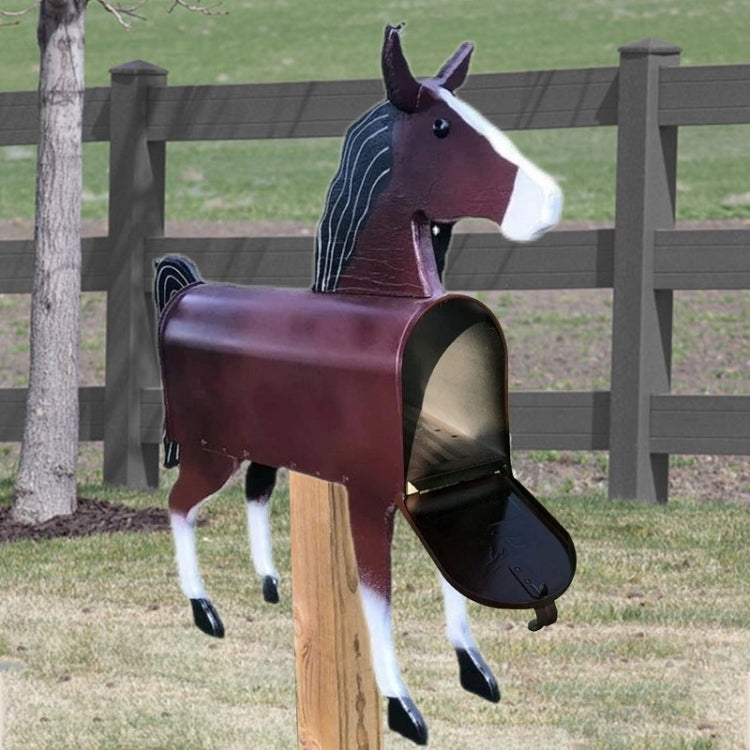 Unique Horse Farm Mailbox Rural Iron Pillar Mailbox