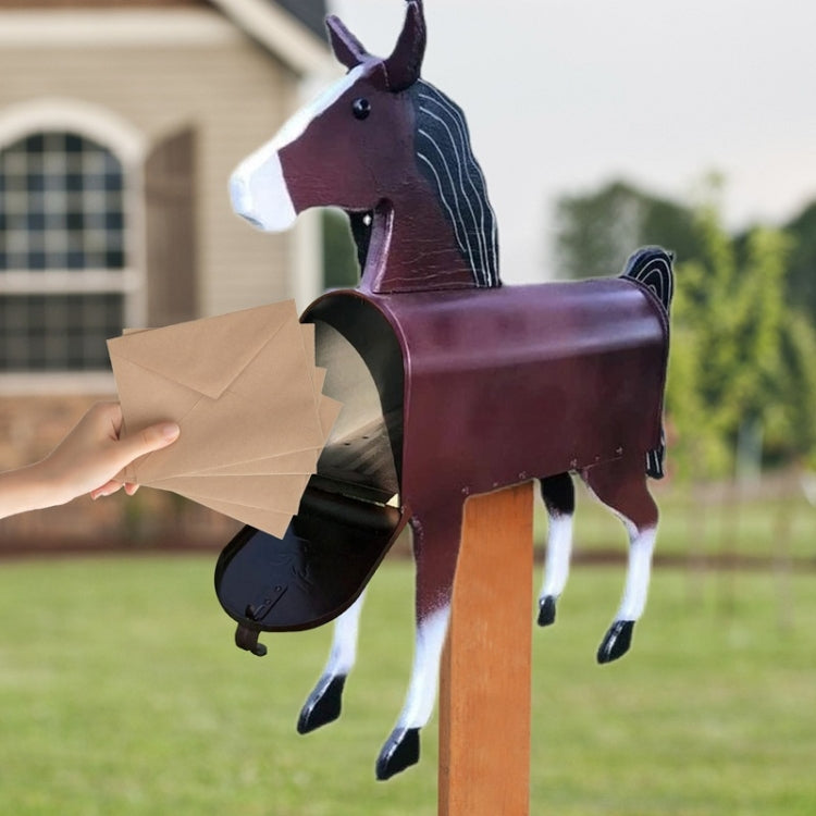 Unique Horse Farm Mailbox Rural Iron Pillar Mailbox