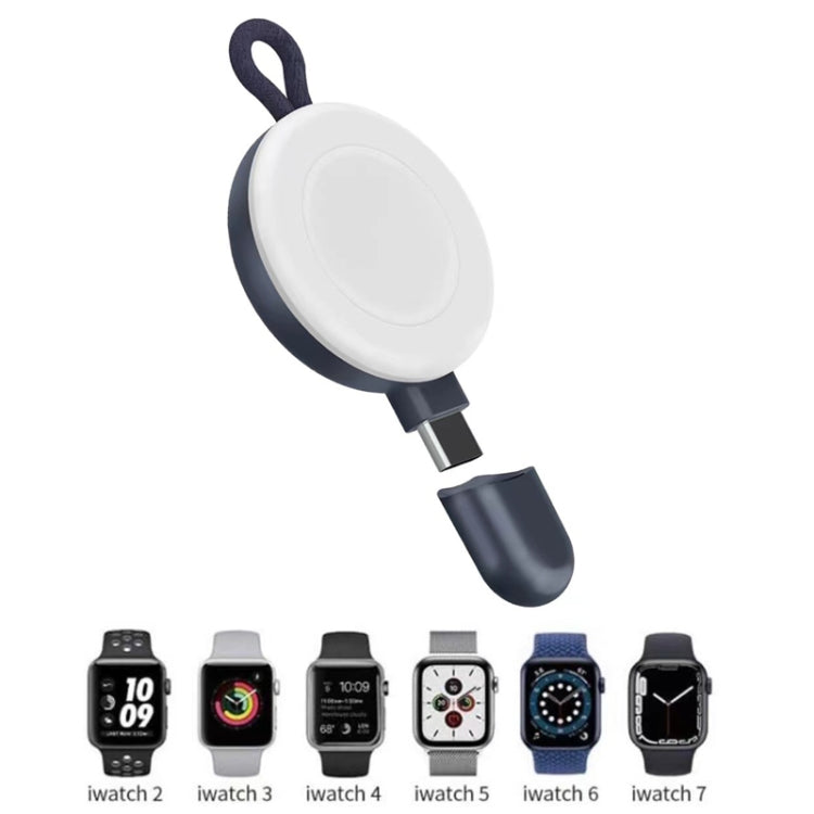 W1 Mini Portable Watch Wireless Charger, For Apple Watch 2/3/4/5/6/7(Black White)