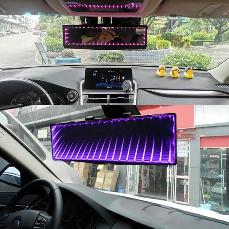 Car Internal Rearview Mirror Car Modified LED 3D Rearview Mirror