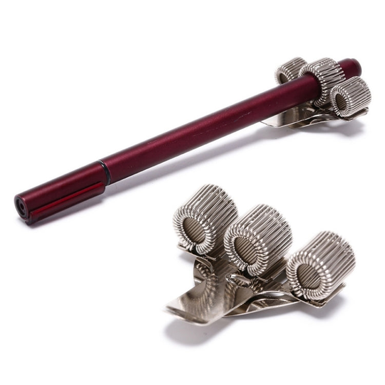 10 PCS Doctors Nurse Uniform Pen Holder Clips Metal Pen Holder,Style: Three Hole