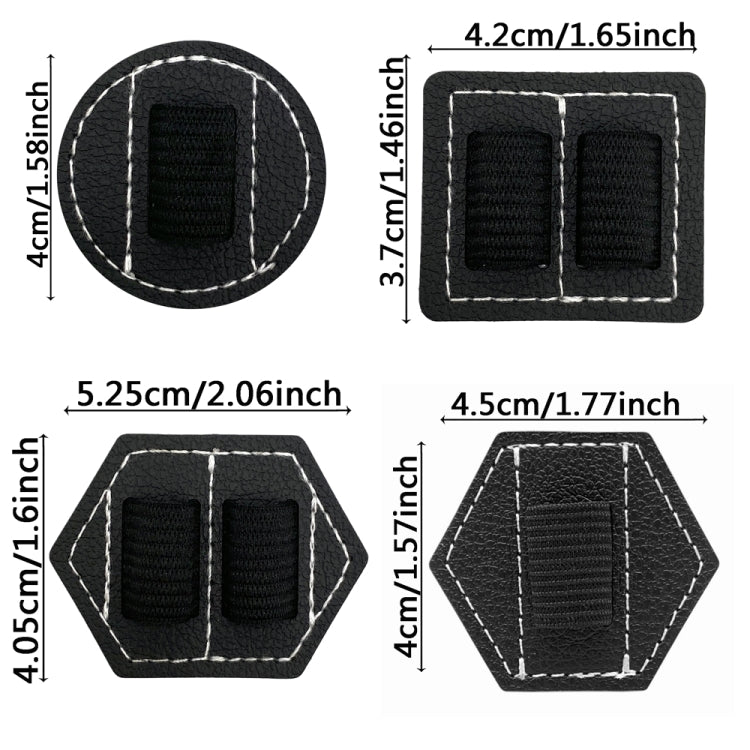 5 PCS Capacitive Pen Bag Self Adhesive Pen Holder PU Pen Clip,Style: Hexagonal Blue