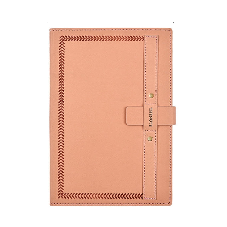 B5 PU Leather Matte Cover Embossed Insert Buckle Notebook