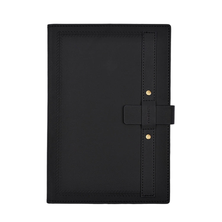 B5 PU Leather Matte Cover Embossed Insert Buckle Notebook