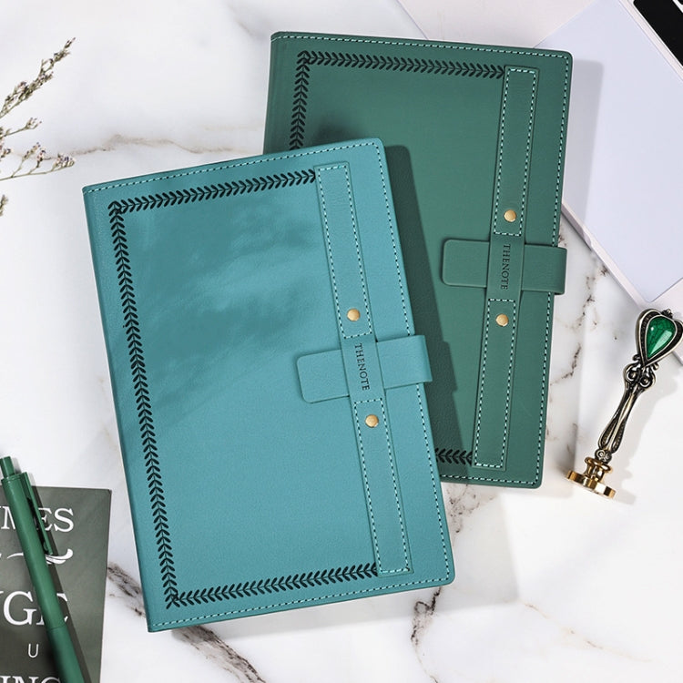 B5 PU Leather Matte Cover Embossed Insert Buckle Notebook